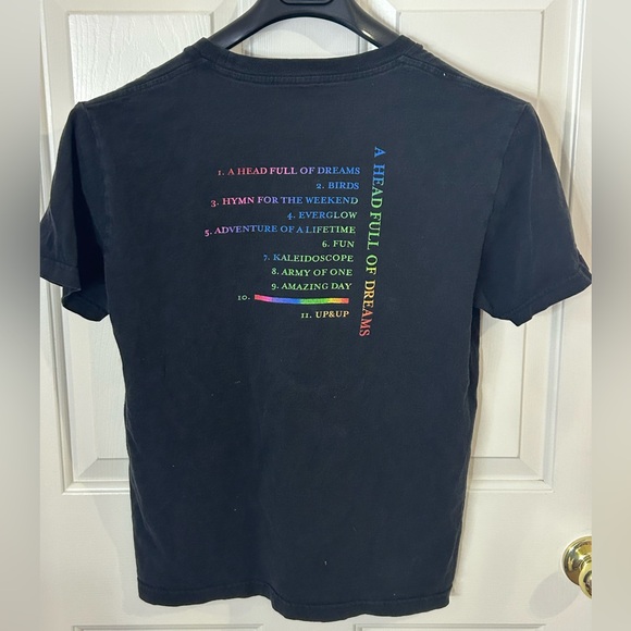 COLDPLAY Head Full Of Dreams T-Shirt Size Medium Double Sided - Picture 2 of 8